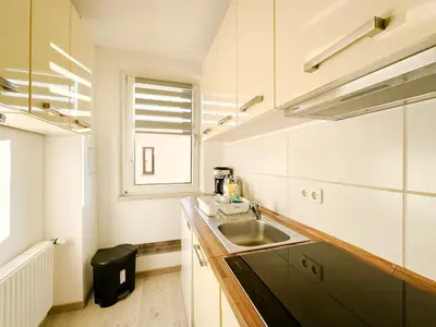 Küche/Küchenzeile in der Unterkunft Ferienwohnung2 Grimma