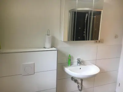 Ein Badezimmer in der Unterkunft Grafenblick, Ferienwohnung mit Aussicht!