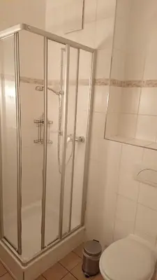 Ein Badezimmer in der Unterkunft Kurparkstübl Bad Schandau