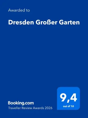 Ein Zertifikat, Auszeichnung, Logo oder anderes Dokument, das in der Unterkunft Dresden Großer Garten ausgestellt ist