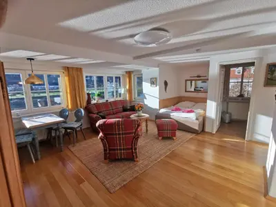 Ein Sitzbereich in der Unterkunft Villa Belvedere