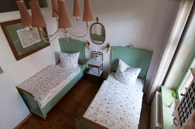 Ein Bett oder Betten in einem Zimmer der Unterkunft Sachsenperle