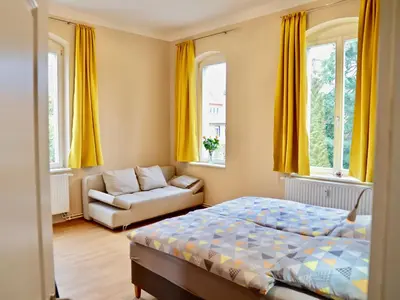 Ein Bett oder Betten in einem Zimmer der Unterkunft Residenz am Dresdner Stadtwald