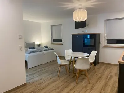 Küche/Küchenzeile in der Unterkunft Seeblick Apartments Mühlau