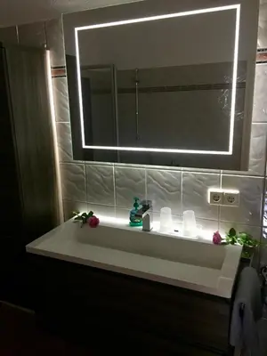 Ein Badezimmer in der Unterkunft Ferienwohnung am Wasser Villa Graf von Pfeil