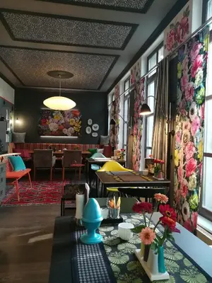 Ein Sitzbereich in der Unterkunft Fährhaus Meißen B&B