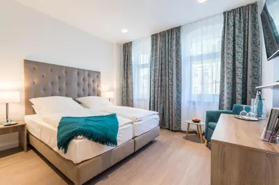 Ein Bett oder Betten in einem Zimmer der Unterkunft 