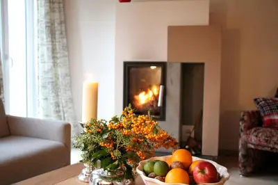 Ein Sitzbereich in der Unterkunft Haus Menuett - Kamin - Terrasse