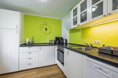 Küche/Küchenzeile in der Unterkunft Ferienhaus Elbufer 83