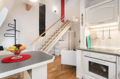 Küche/Küchenzeile in der Unterkunft Comeback Apartment Central