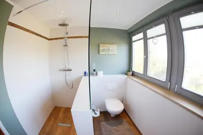 Ein Badezimmer in der Unterkunft Lieblingswohnung im Elbtal