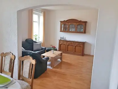 Ein Sitzbereich in der Unterkunft Ferienwohnung 