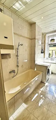 Ein Badezimmer in der Unterkunft Ferienwohnung 
