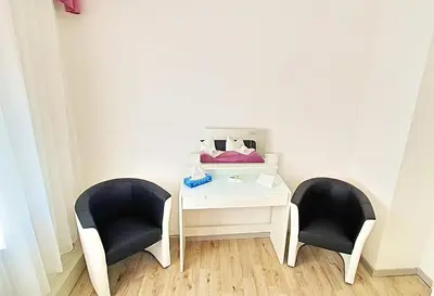 Ein Sitzbereich in der Unterkunft Ferienwohnung 