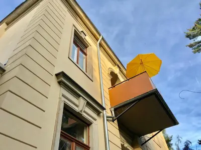 Das Gebäude in dem sich die Ferienwohnung befindet