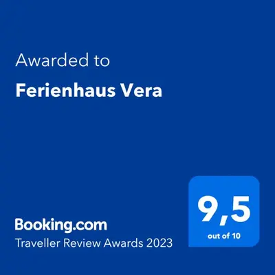 Ein Zertifikat, Auszeichnung, Logo oder anderes Dokument, das in der Unterkunft Ferienhaus Vera ausgestellt ist