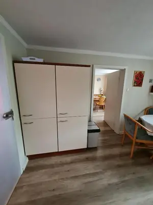 Küche/Küchenzeile in der Unterkunft Ferienwohnung an der Dresdner Heide - Langebrück