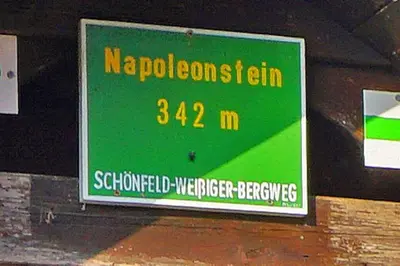 Ein Zertifikat, Auszeichnung, Logo oder anderes Dokument, das in der Unterkunft FeWo „Zum Napoleonstein“ ausgestellt ist