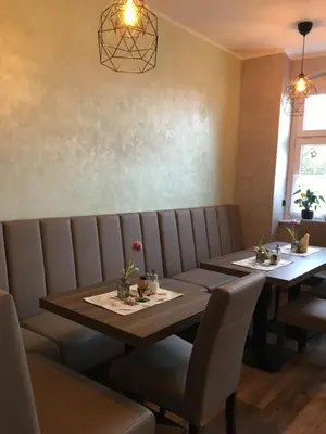Ein Sitzbereich in der Unterkunft Gästehaus Heidi