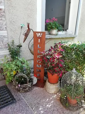 Ein Garten an der Unterkunft Ferienwohnung Zur Alten Eiche