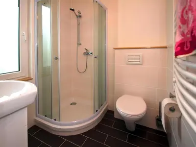 Ein Badezimmer in der Unterkunft Bungalow, Senftenberg