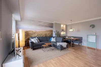 Ein Sitzbereich in der Unterkunft Apartment MARINA