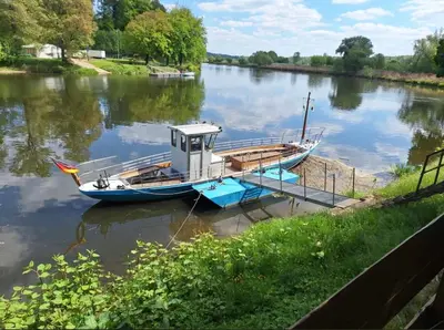 Blick auf einen Fluss in der Nähe der Ferienwohnung