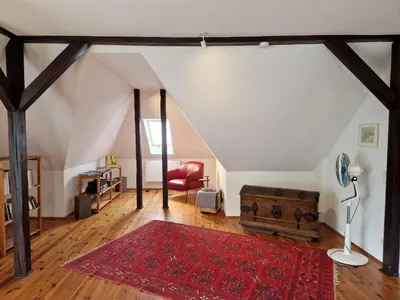 Ein Sitzbereich in der Unterkunft Ferienwohnung mit Flair