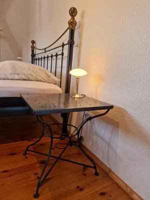 Ein Bett oder Betten in einem Zimmer der Unterkunft Ferienwohnung mit Flair