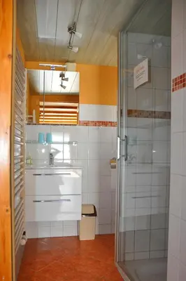 Ein Badezimmer in der Unterkunft Ferienhaus Neubert