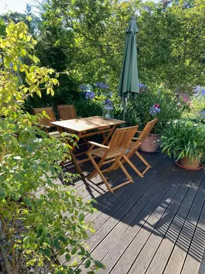 Ein Garten an der Unterkunft Ferienwohnung Sonja am Weinberg