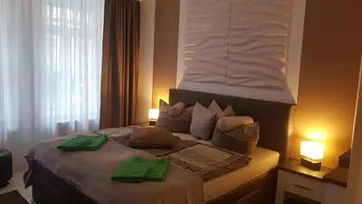 Ein Bett oder Betten in einem Zimmer der Unterkunft Pension Hoefti