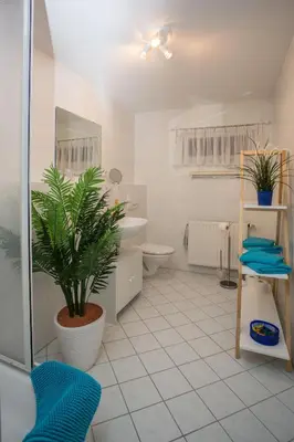 Ein Badezimmer in der Unterkunft Ferienwohnung Moritzburg
