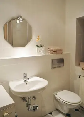 Ein Badezimmer in der Unterkunft Ferienwohnung am Rathaus