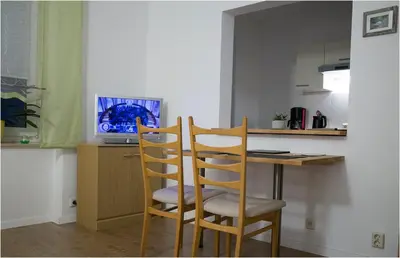 Küche/Küchenzeile in der Unterkunft Ferienwohnung K4