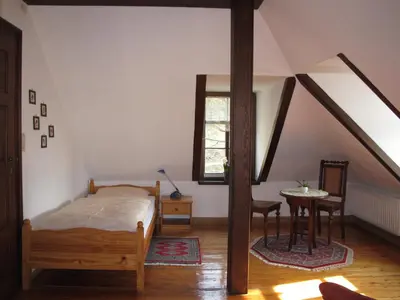 Ein Bett oder Betten in einem Zimmer der Unterkunft Ferienwohnung mit tollem Ausblick