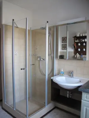 Ein Badezimmer in der Unterkunft Ferienwohnung mit tollem Ausblick