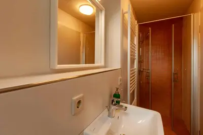 Ein Badezimmer in der Unterkunft Brand-Baude