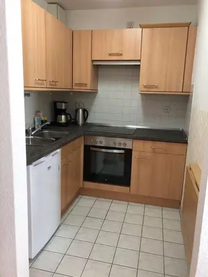 Küche/Küchenzeile in der Unterkunft Ferienwohnung Johann Meyer