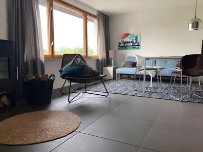 Ein Sitzbereich in der Unterkunft Das Haus am Berg