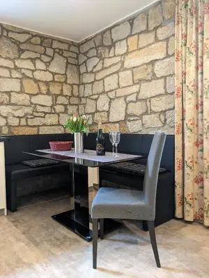 Ein Sitzbereich in der Unterkunft Altenberger Stadtvilla