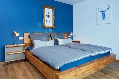 Ein Bett oder Betten in einem Zimmer der Unterkunft Beerenhaus