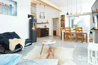 Ein Sitzbereich in der Unterkunft Beerenhaus