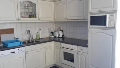 Küche/Küchenzeile in der Unterkunft Ferienwohnung 