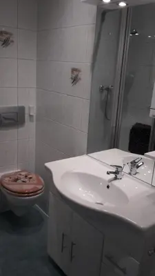 Ein Badezimmer in der Unterkunft Ferienwohnung 