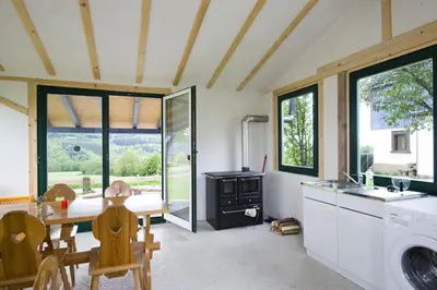 Grundriss der Unterkunft Bergoase Hütte und Hostel Sauna Kamin Lagerfeuer