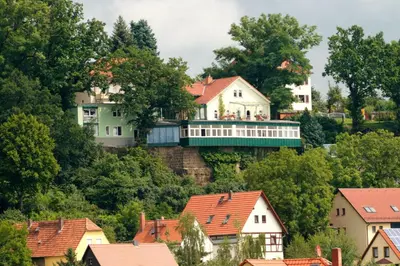Das Gebäude in dem sich die Ferienwohnung befindet