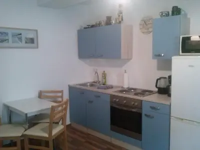 Küche/Küchenzeile in der Unterkunft Ferienwohnung Karla - nahe Chemnitz