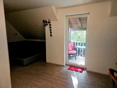 Ein Sitzbereich in der Unterkunft Hotel Sonnenschein