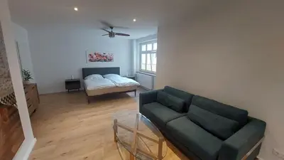 Ein Bett oder Betten in einem Zimmer der Unterkunft Haus Moritzburg